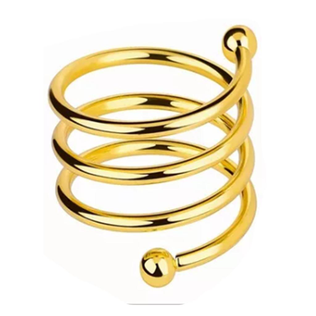12 Stück Serviettenring Spirale Waschbar Dekorativ Metall Serviettenhalter Ring für Hochzeitsfeier Bankett