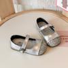 Girls Sparkly Loafer Shoes 2026 British Style Soft Sole Princess Flat With