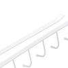 Under Cabinet Hook Multifunctional Rustproof Iron 6 Hooks Cabinet Storage Hanger for Bedroom Kitchen White