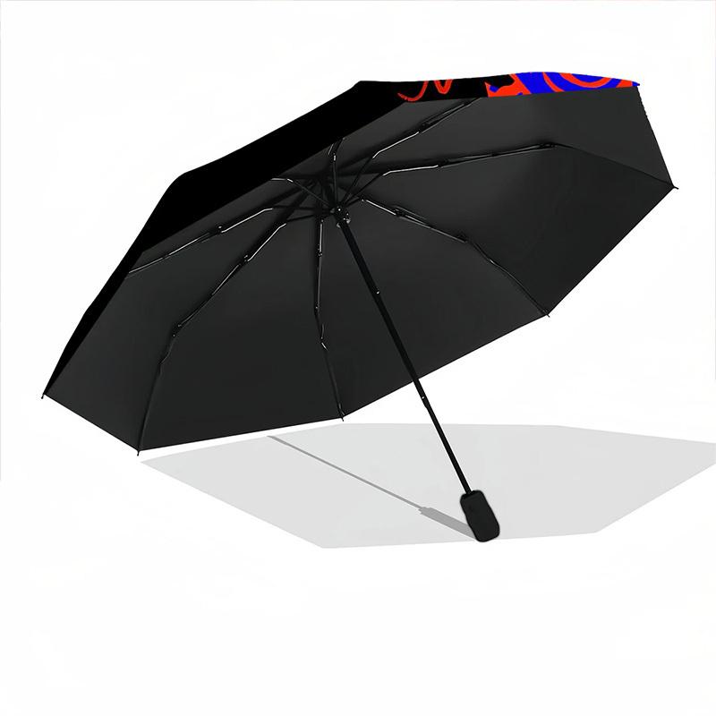 1pc Psychedelic Cat Automatic Open/Close Umbrella Compact Folding Umbrella, All-Season Portable Umbrella for Women/Men289
