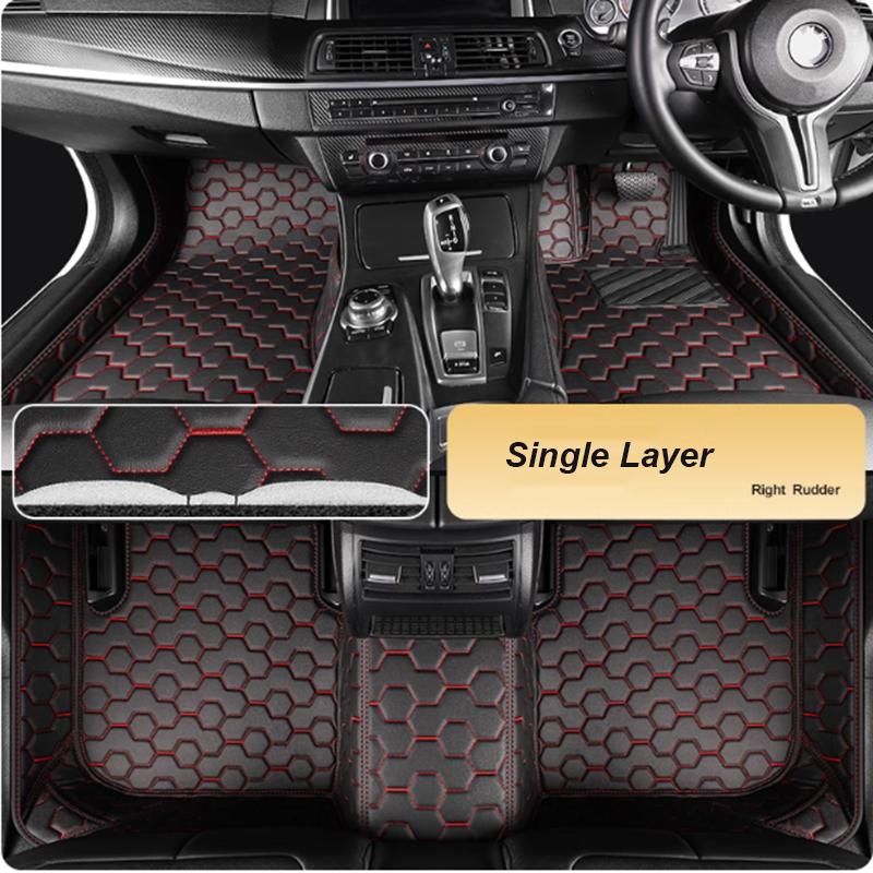 5D Leather Waterproof Custom Car Floor Mats For BMW 7er E65 F01 F02 F03 F04 G11 G12 Auto Carpets Foot Coche Accessorie Liners