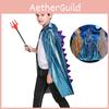 Adorable Dinosaur Cape Cloak For Halloween Cosplay Soft And Comfortable Fabric Unisex