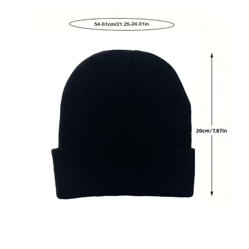 Woolen Letter Knit Hat Ear Protection Female Beanie Caps Ladies Casual Cap for Woman/Men