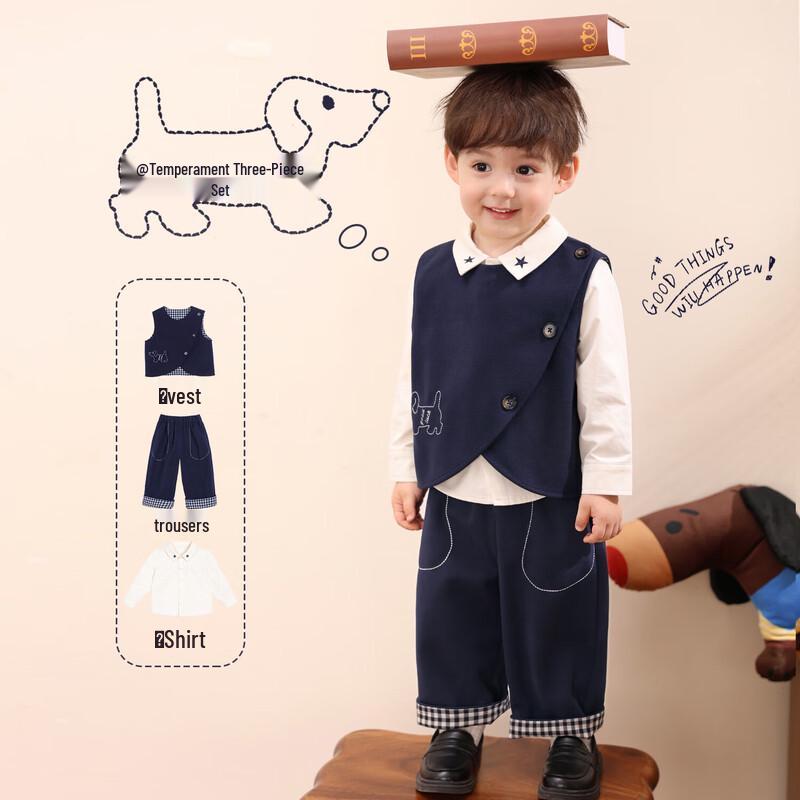 Luson Boys  Infant Formal Vest, Trousers & Shirt Set 73