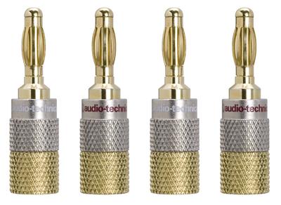 Audio-Technica AT6302 Solderless Banana Plugs, Metal, Rear Connection