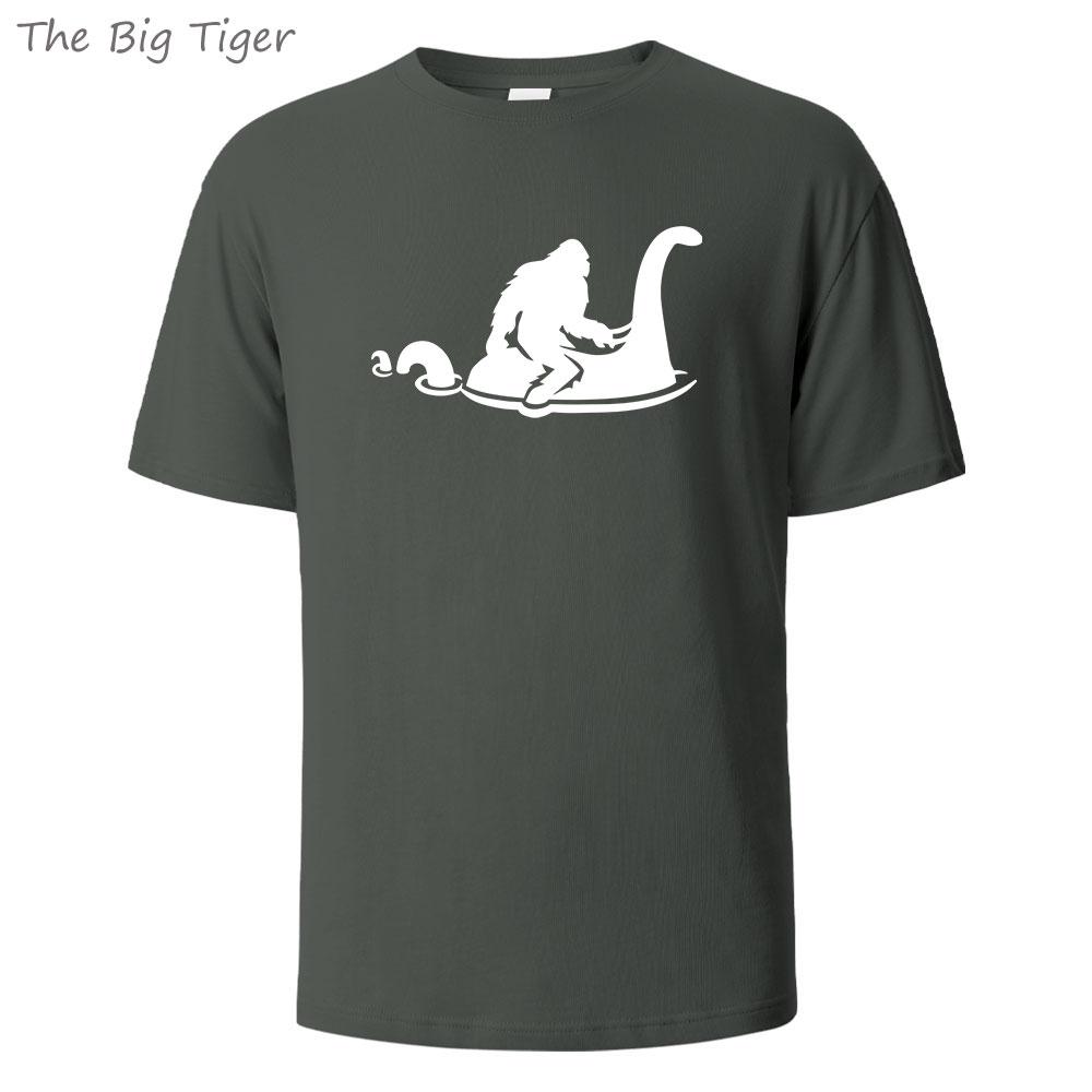 Dinosaur Printed Minimalist Cotton Crew Neck T Shirt Comfortable Fit Lightweight Fabric Unisex Casual Wear Mens Tshirt Fashion