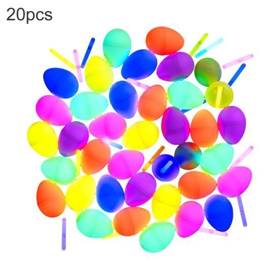 Set de Ouă de Paște Luminoase în Întuneric Ouă din Plastic care Se Iluminează și Ies din Coajă pentru Petrecerea de Sărbătoare Ornamente Fluorescente Reumplabile pentru Vânătoarea de Ouă și Aranjamente Centrale