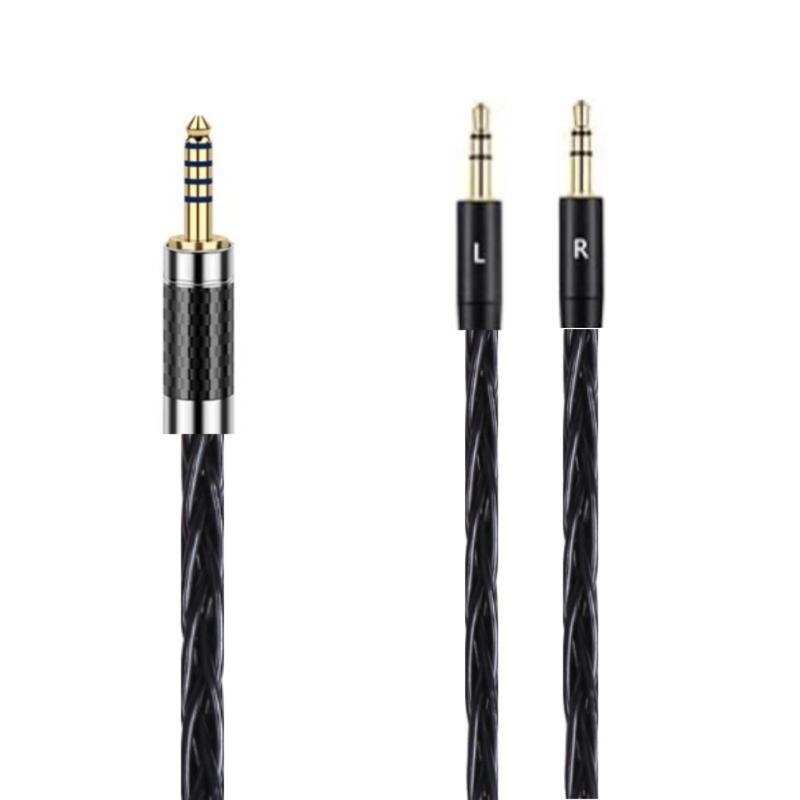 Silver Plated 3.5mm To 3.5mm Male Headphones Cable for D7100 Headphones Lightweight and Durable Earphone Cord 59.1inch