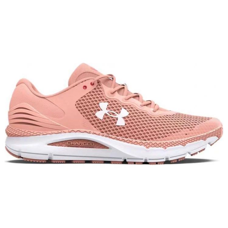 Under Armour Charged Intake 5 Comfortable Low-Top Running Shoes Women sneaker Pink White 3023564-602