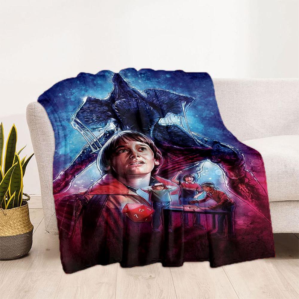 Stranger Things  Blanket Suitable for sofas,travel, living rooms also a good gift for friends and family Suitable for all seasons.