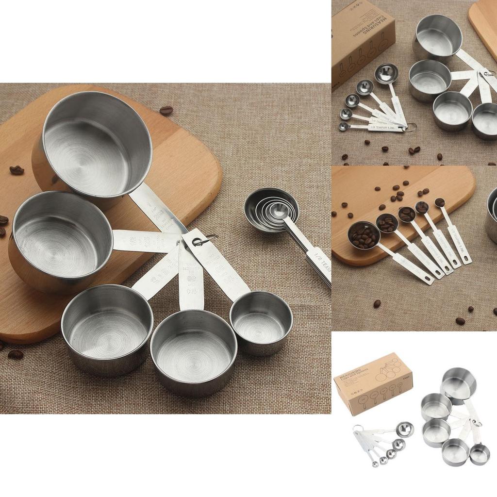 Stylish And Durable Stainless Steel Measuring Cups And Spoons Set For Precision Cooking