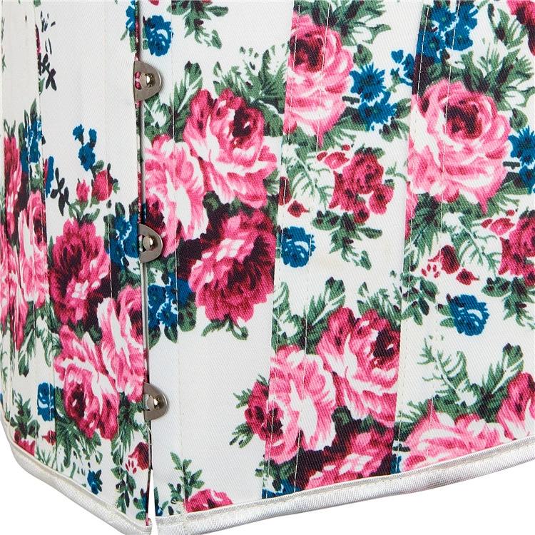 JYL TS European and American rose pattern waist tightening and chest shaping clothing, sexy corset