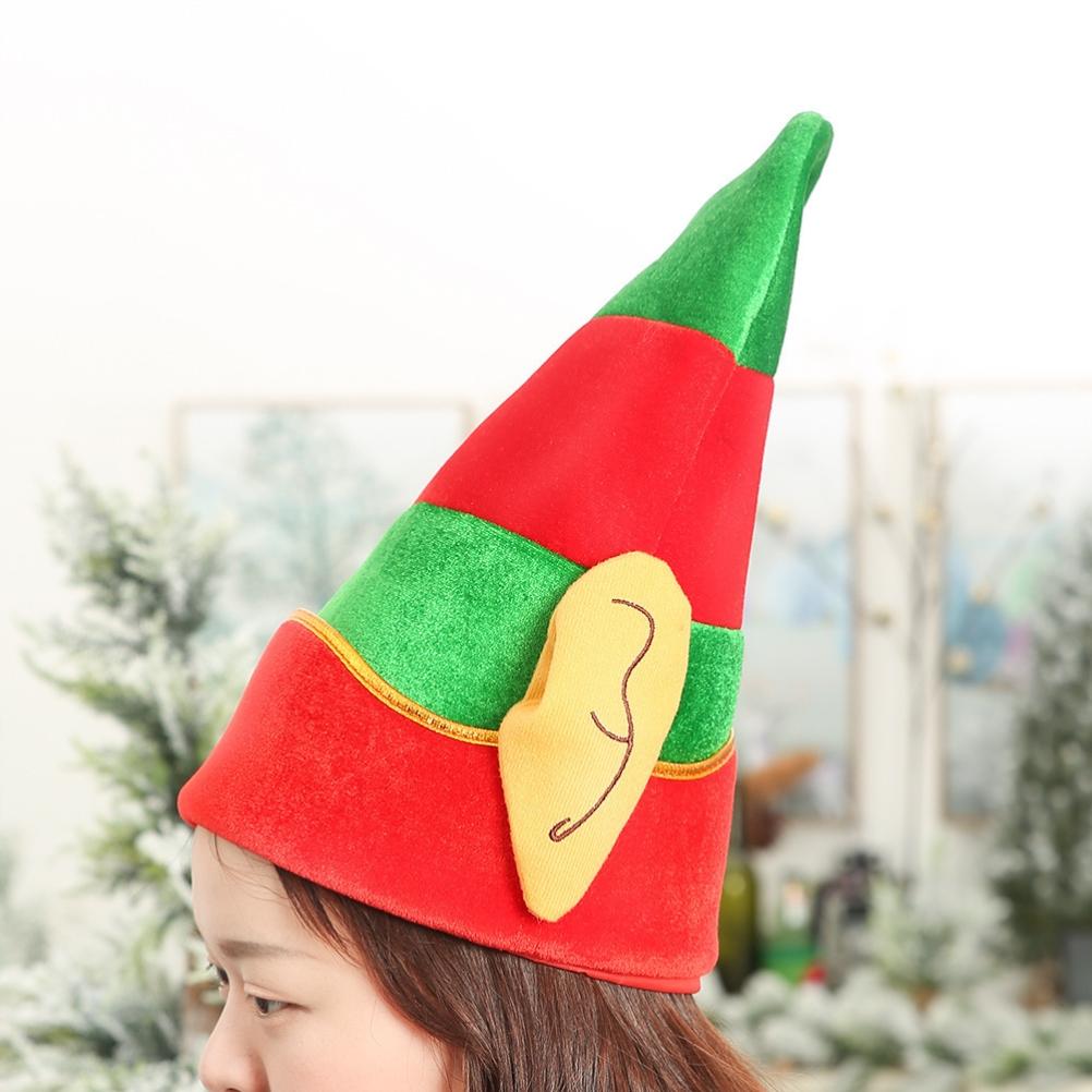 Christmas Elf Hat with Ears Decorations Costume Witch Hat Cosplay Party Props Accessories for Child