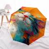 Abstract Art, Colorful Painting- Automatic Umbrella, Four Seasons Portable Folding Umbrella, Suitable for Men and Women, Travel, Daily Compa
