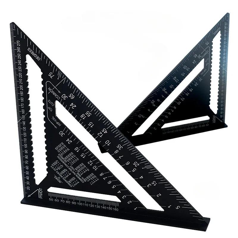 Woodworking Aluminum Alloy Triangle Gauges  High Precision Marker Angle  Ruler  Measuring Gauging Tools