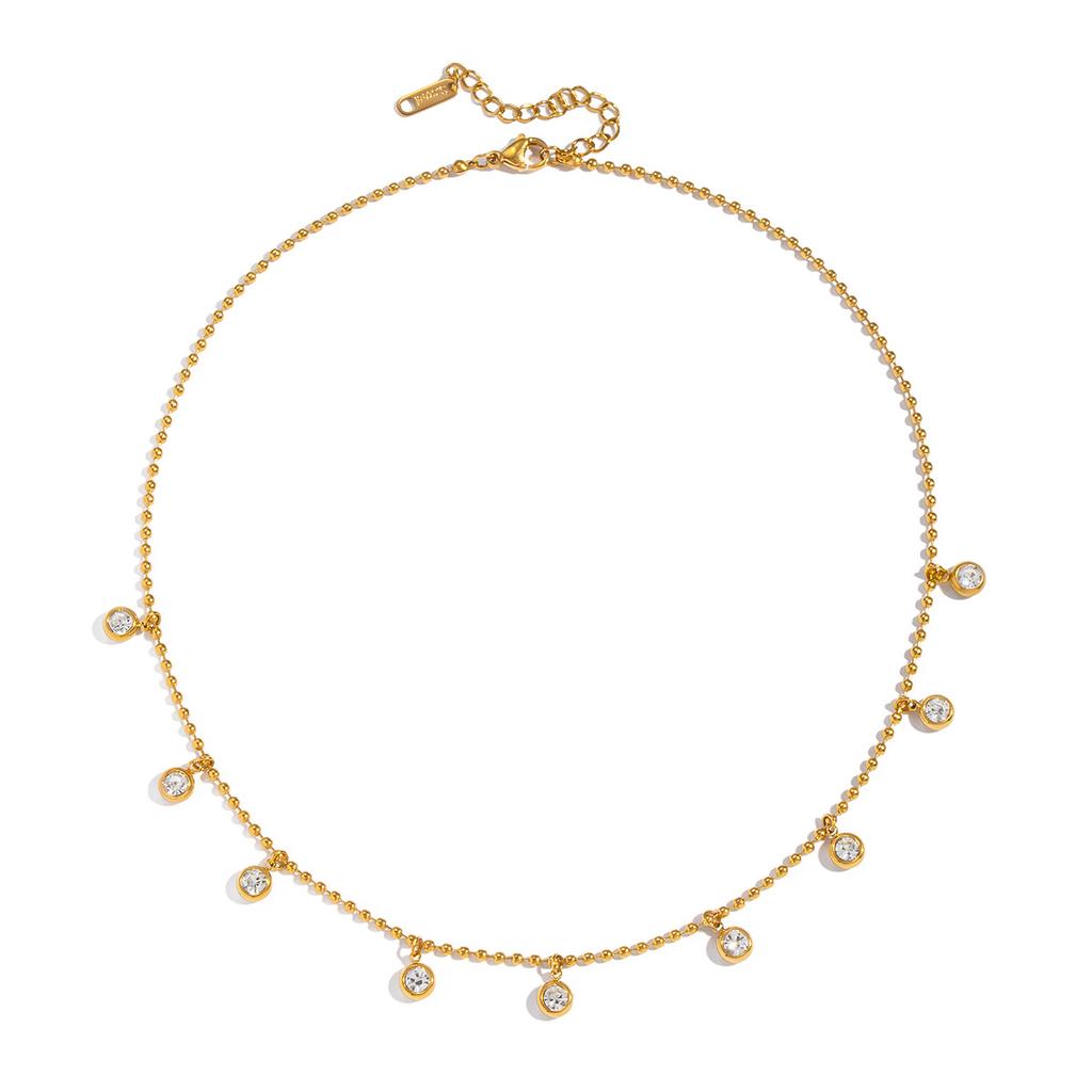 1pc Trendy Niche Colorful Tassel Necklace Golden Plated Hand Accessory Colorful Charm Necklace for Women Christmas Gift