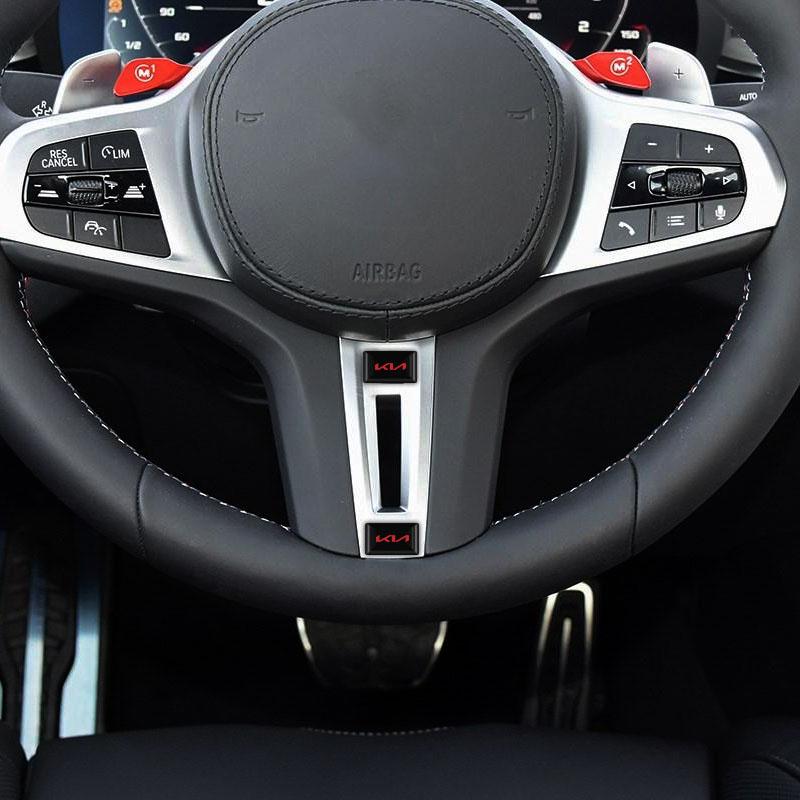 Volante Piccolo in Fibra di Carbonio Adesivi 3D Logo Auto Per Kia Ceed Sorento Sportage Niro Optima Picanto Rio Morning Forte K8