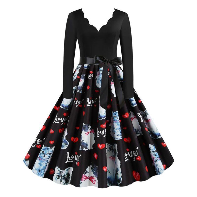 

Women s Long Sleeve Big Hem Stretch Slim-Fit Dress Picture Color S