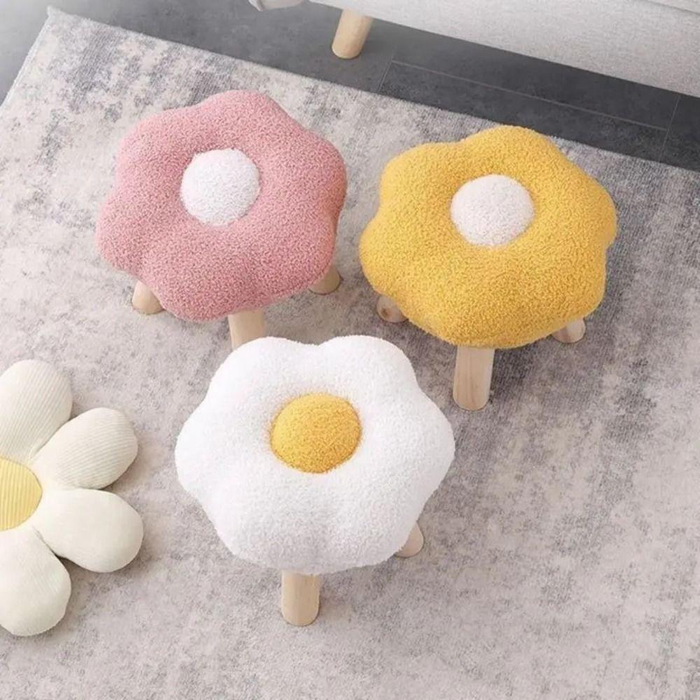 Household Low Stool Soft Sofa Stool Cute Footstool  Living Room