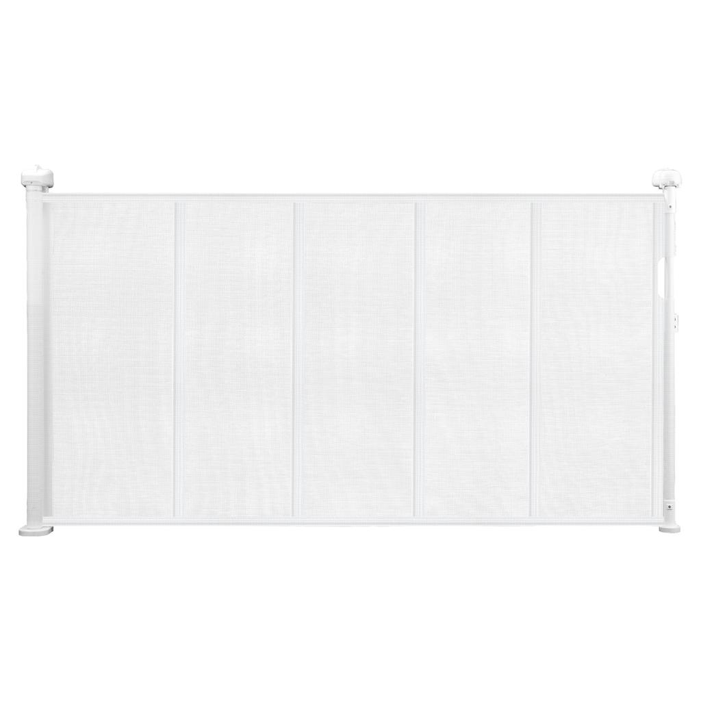 SucceBuy 55/71/110in Retractable Baby Gate 34in Tall Extends Wide Retractable Gate for Kids Pets Mesh Material Easy To Install