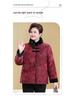 Plus Size Velvet Cotton Jacket for Women - Loose, Padded Winter Outerwear for Middle-Aged & Elderly
