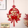 Traditional Lunar New Year Decorations Tassels Chinese Style Goat Year Festival Pendants Blessing Word Fan Shape