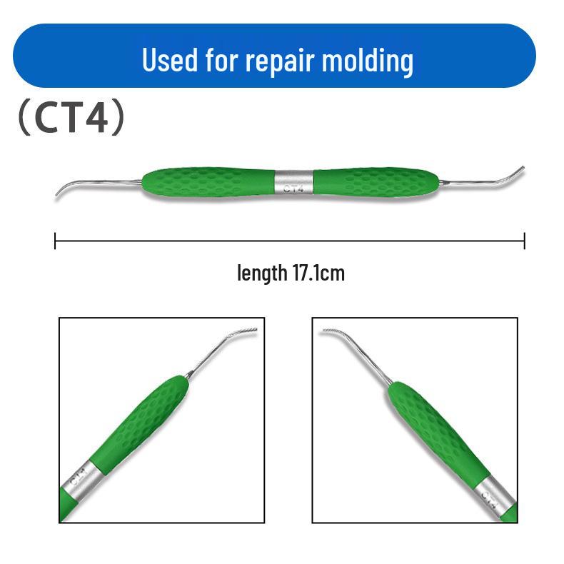 Dental Aesthetic Filling Resin Trimmer Kit, 7-Piece, New Silicone Handle, High-Temperature Resistant.