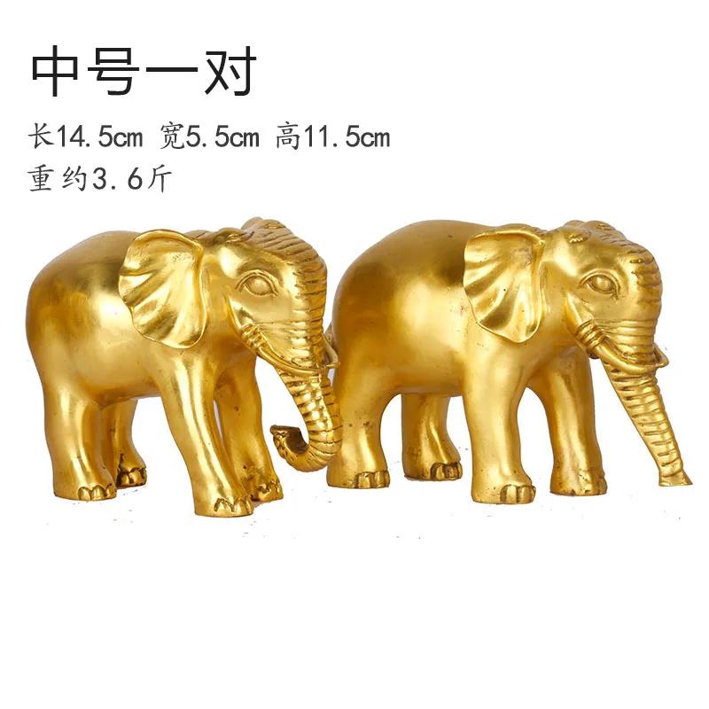 1 pair of metal elephant ornaments water absorbing elephant home decor living room decoration handicrafts opening gift