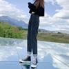 High-Waisted Women's Loose Straight Jeans - Elastic Slimming Harem Style (Spring/Autumn 2021)