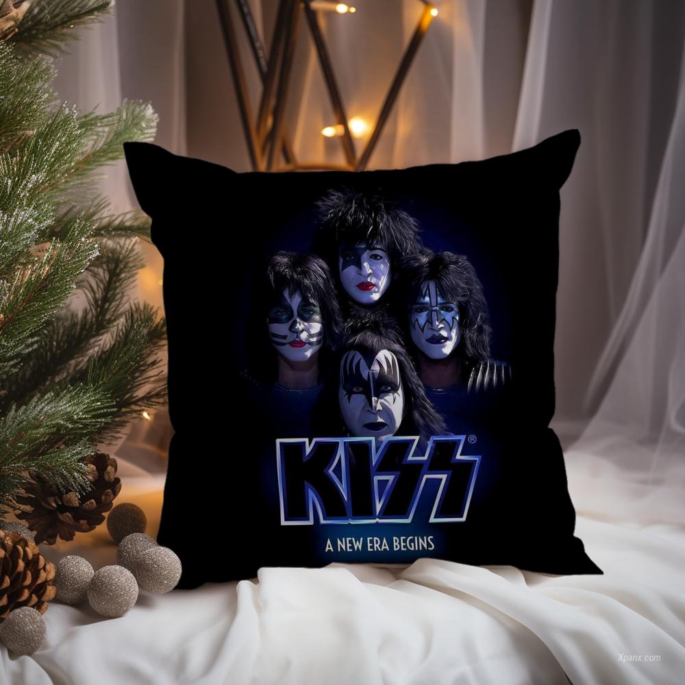 Rock K-Kiss Band Music Cushion Cover Premium Comfort Reversible Pillow Cove -Two in One Design for Any Room & Car Interior