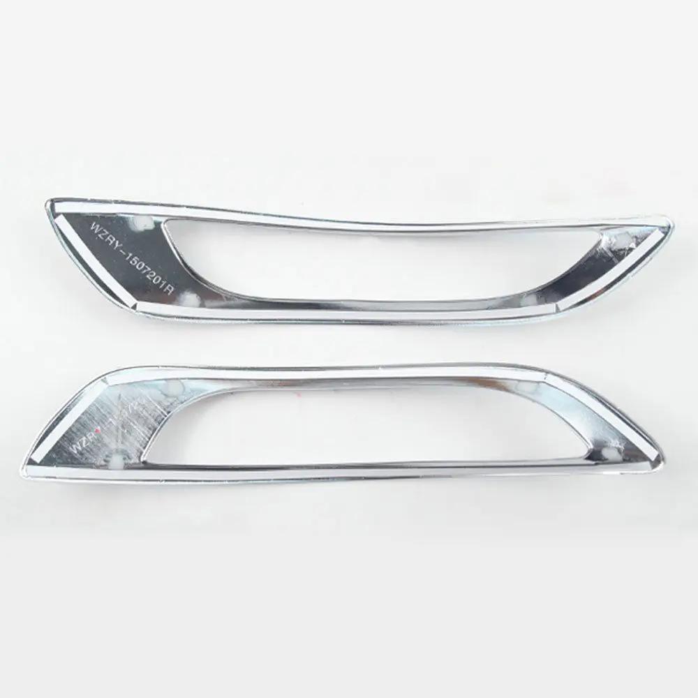 For 2017-2019 Peugeot 5008 Exterior Rear Fog Light Lamp Cover Trim 2Pcs Chrome ABS Decorative Car-styling Accessories