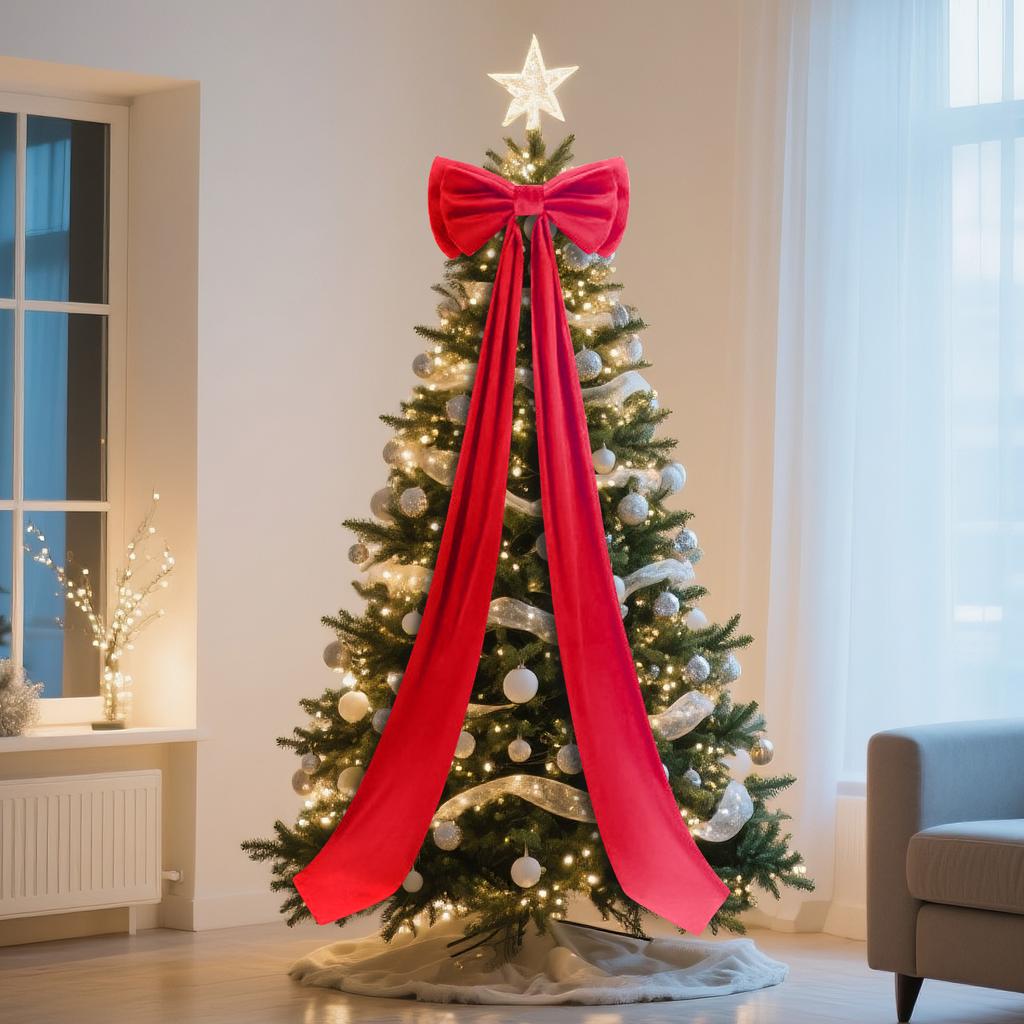 Christmas Decorations Christmas Tree Toppers Large Bow Christmas Decoration Christmas Bows Used For Christmas Tree Decoration