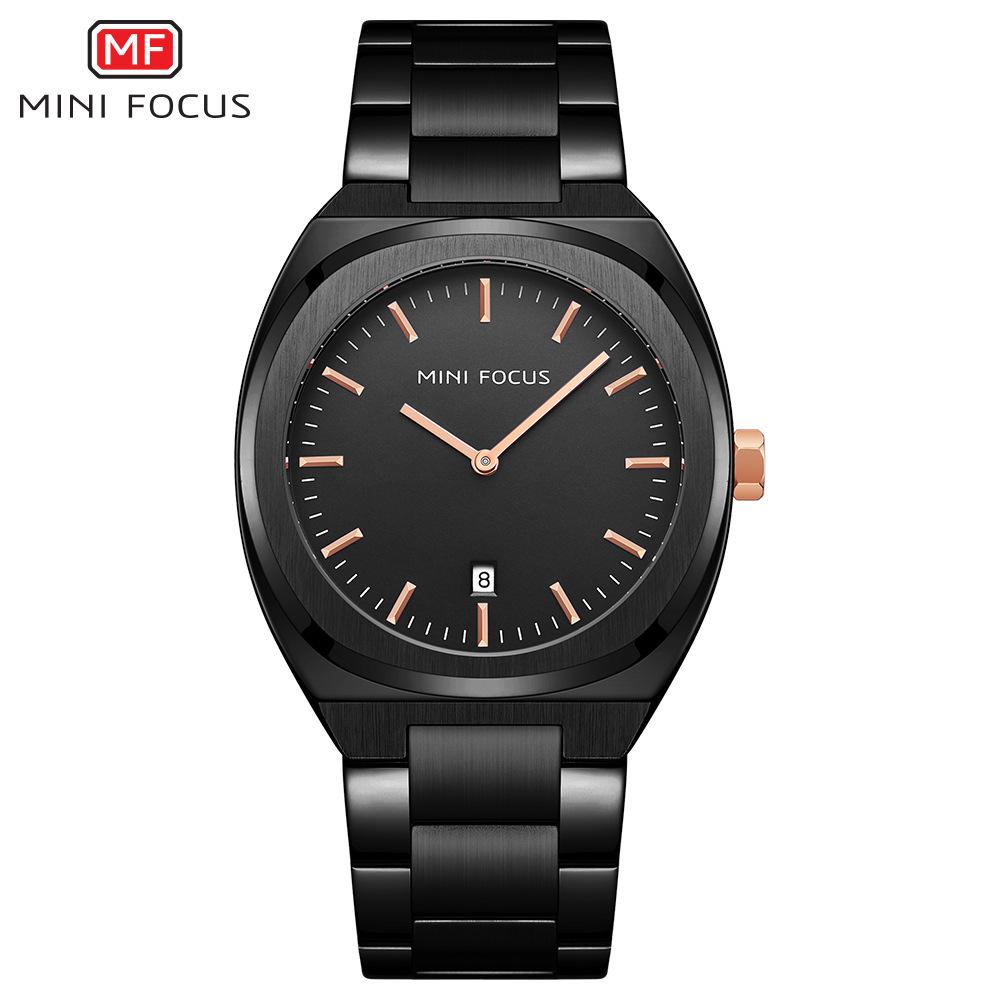 

Модные мужские часы с японским механизмом, календарем, двойным кругом, водонепроницаемые, со стальным ремешком