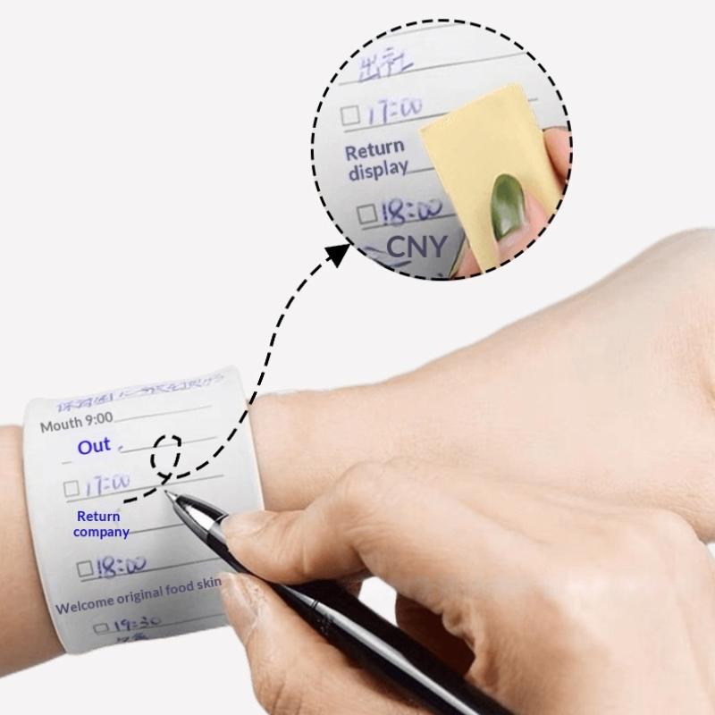 New New 1Pcs Waterproof Erasable With Scale Silicone  Wristband Reusable Writeable To-do List Wrist Strap For Forgetful Elderly