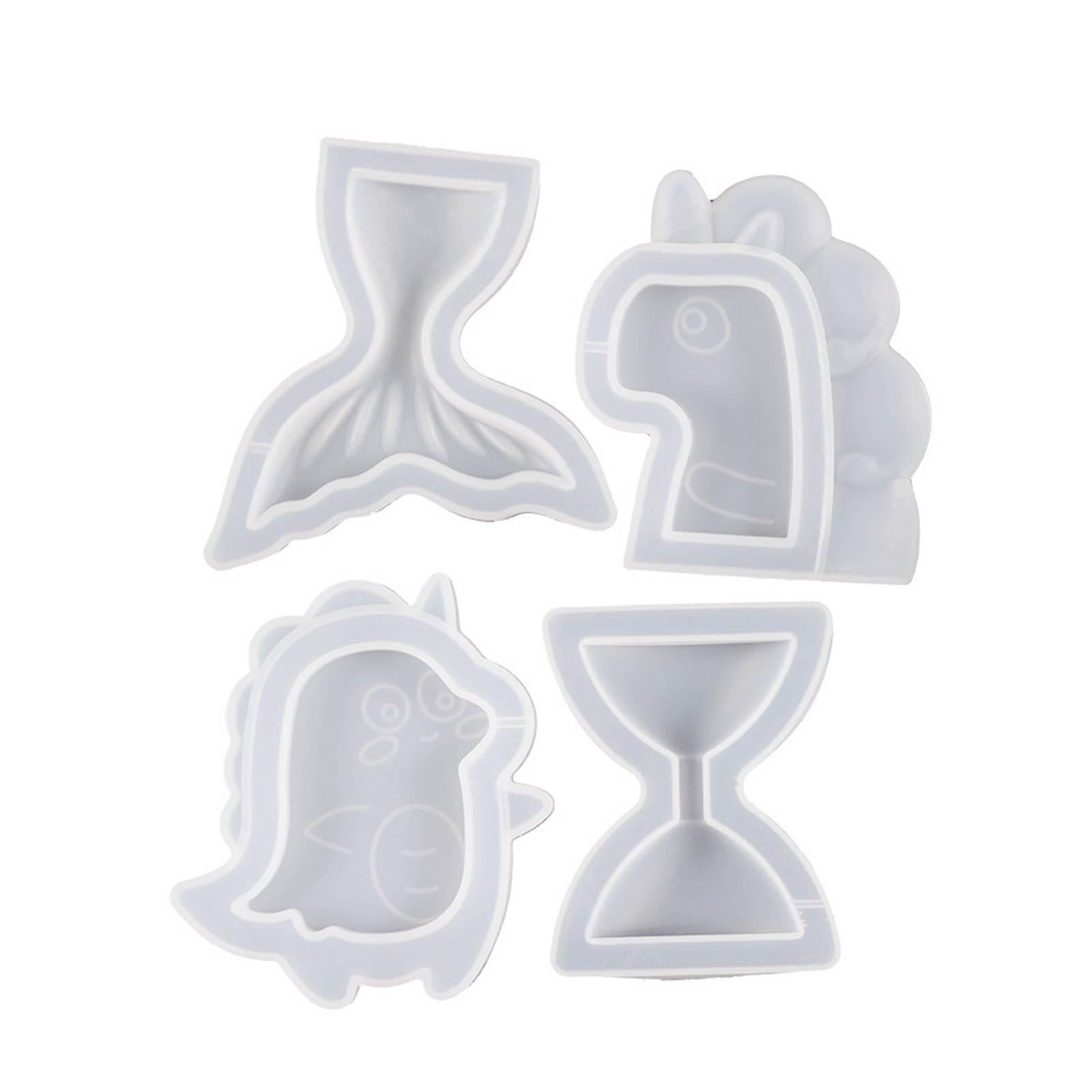 

Упаковка из 4 форм для подвесок из смолы, формы для поделок, много форм, эпоксидная смола, форма для ювелирных изделий, силиконовый материал для изготовления подвесок