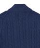 POLO RALPH LAUREN Cable Knit Cotton Quarter Zipper Sweater - Navy