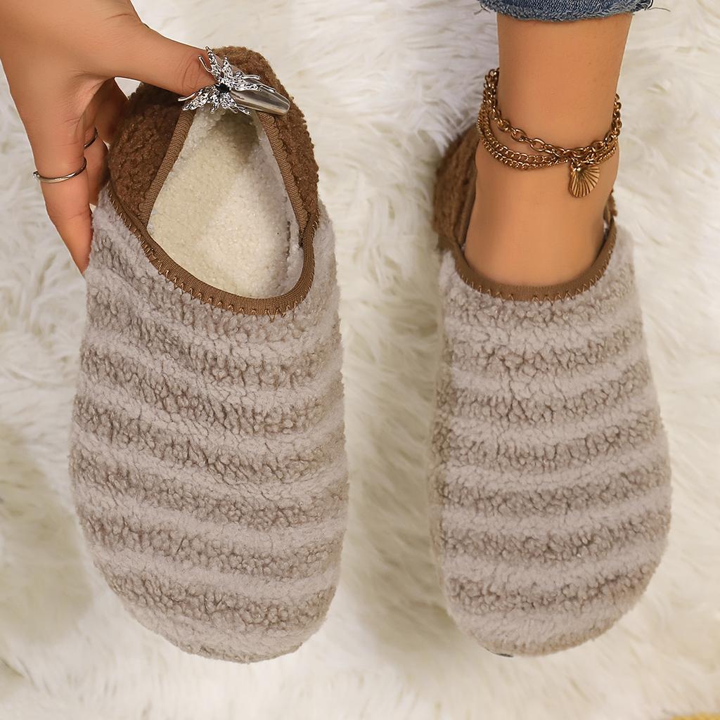Fashion Women Slippers Winter New Fashion Luxury Print Style Moccasin Women Slippers Warm Comfortable Breathable Slip-on Slides Women
