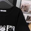 Women's Plus Size Loose Slimming Mid-Length Round Neck T-Shirt, Short-Sleeved, Fits Up to 350 Jin