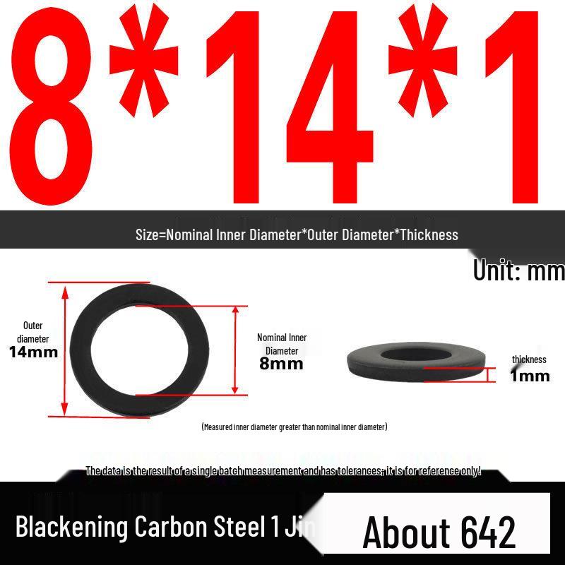 Blackened Thickened Oversized Metal Washer
