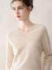 Women's 100% Pure Cashmere V-Neck Sweater - Long-Sleeved, Seamless Knit Pullover for Autumn & Winter