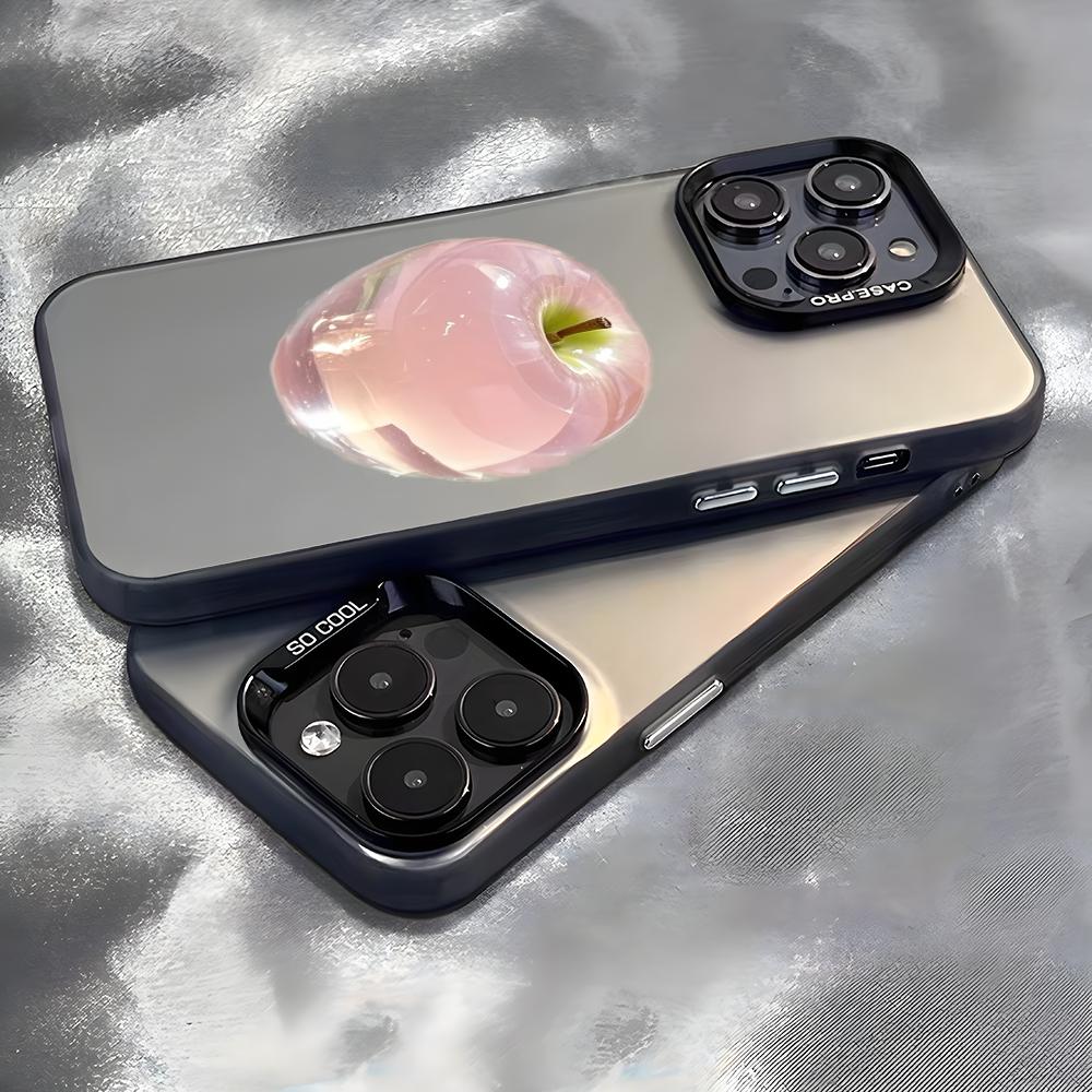 Crystal-Clear Apple Phone Case For iPhone 17 16 15 14 13 12 11 Pro Max Air Colorful Matte Laser Aurora Shockproof Phone Case