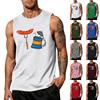 Men's Oktoberfest Printed Sleeveless Tank Top - Loose Fit Casual Summer Shirt for Beach and Daily Wear - Comfortable Relaxed , Perfect for Parties