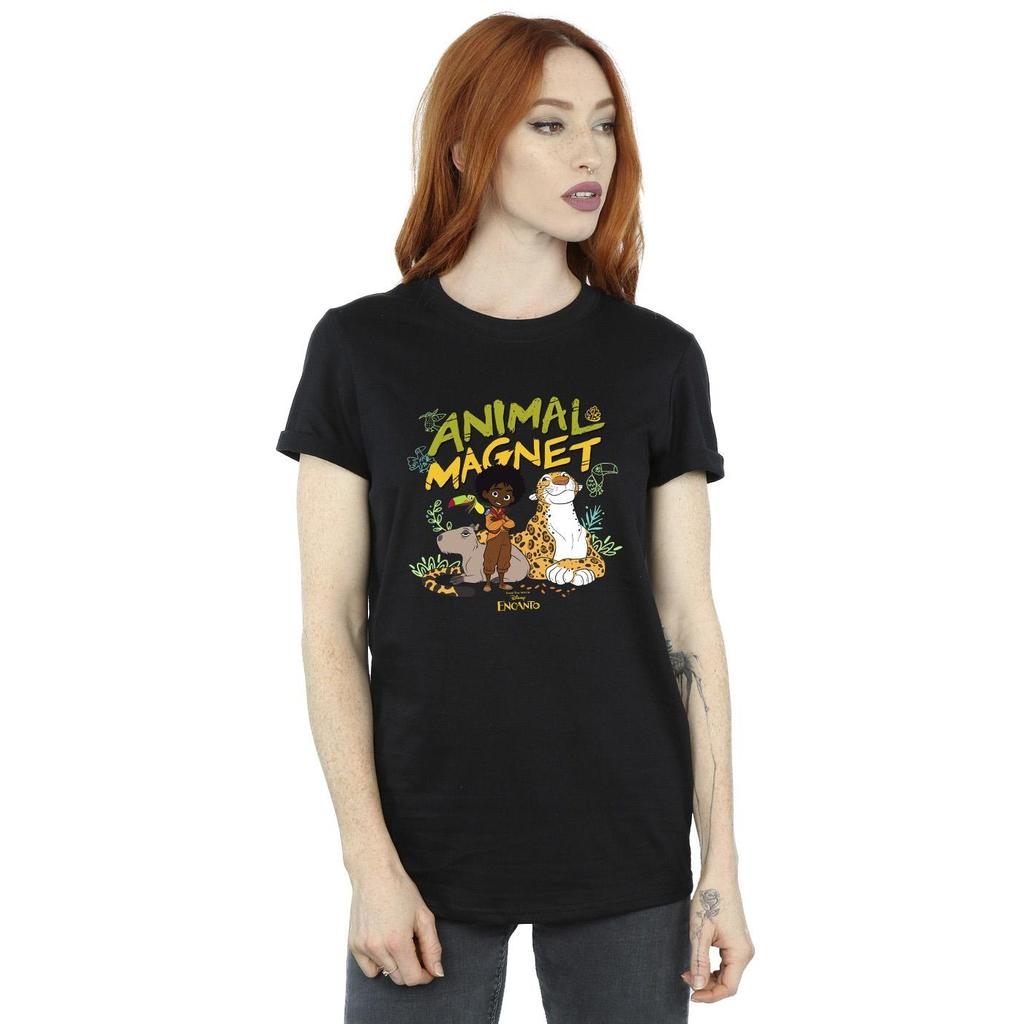 Disney Womens/Ladies Encanto Animal Magnet Cotton Boyfriend T-Shirt