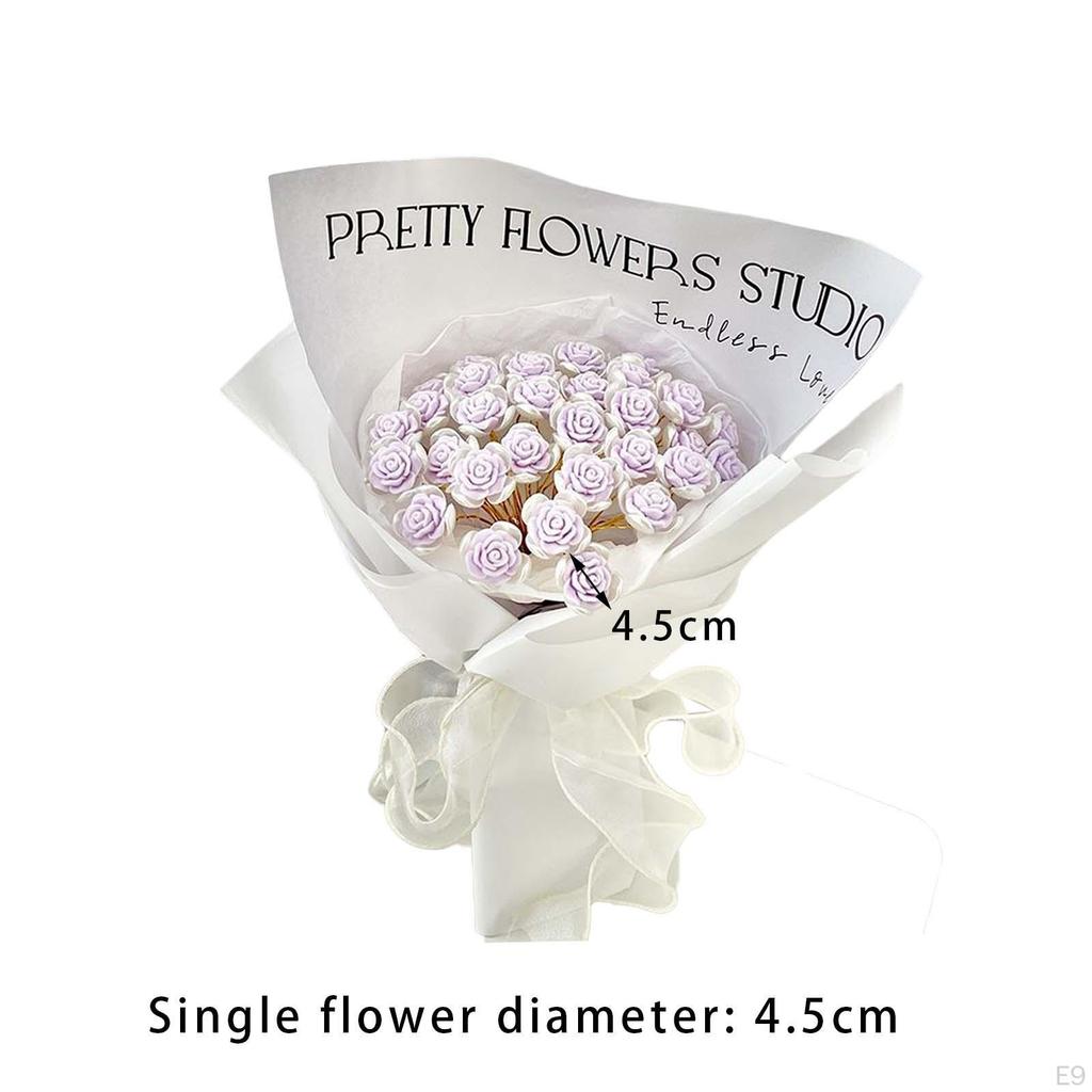 DIY Rose Bouquet Crafting Set - 13 Beautiful Blooms for Elegant Floral Display