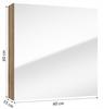 Bathroom Cabinet with Mirror, Hanging, 60x60 Cm, Oak Evoke Rietti