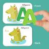 Alphabet Flash Cards Set 26pcs Alphabet Flash Cards Set - Educational Letter Puzzle for Early Learning, Cognitive Memory Game