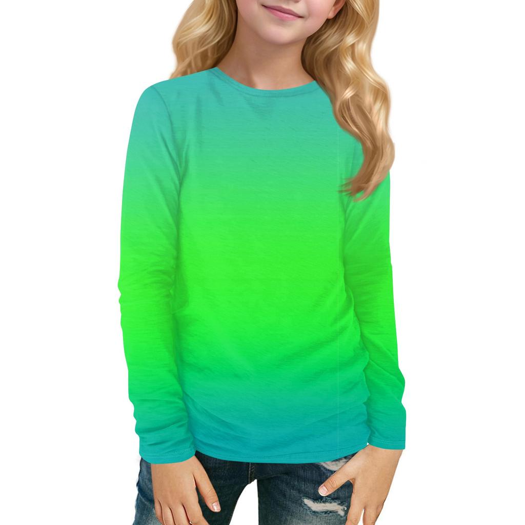 Children's Long-sleeved O-neck Top Printed Daily Casual