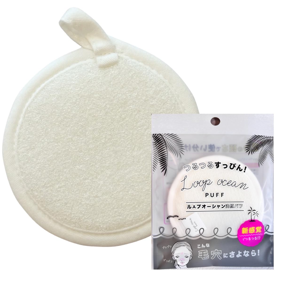 

Гель для умывания Loop Ocean Подлинный 10 x 10 Рекомендовано Легендой Мацусита [Медиа-функция] Губка, Белый, Продукт, см, Отшелушивающий, Многопетлевой белый