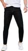 GINGTTO Stretch Skinny Slim Slim Stretch Jeans Men's Jeans, Black, Fit, Fit, Leg-Lengthening, (Size 34, Black)