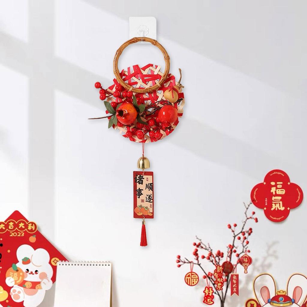 Chinese Snake New Year Hanging Ornament Artificial Fruit Traditional Height 47cm Spring Festival for Dinning Room Accessories